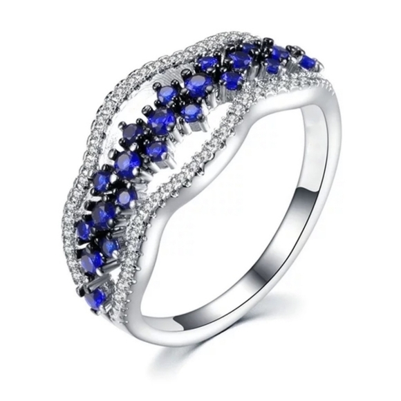 Jewelry - Dark Blue Sapphire Ring. S8